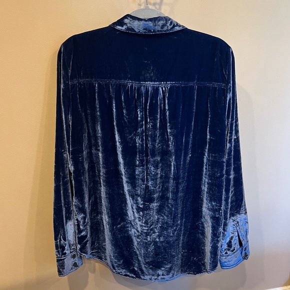 NWT - Pilcro Hadley Relaxed Button-down Velvet Edition - Picture 4 of 11